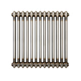 Traditionell 2-kolumnsradiator – 600 x 605 mm – Råmetall