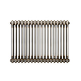 Traditionell 2-kolumnsradiator – 600 x 830 mm – Råmetall