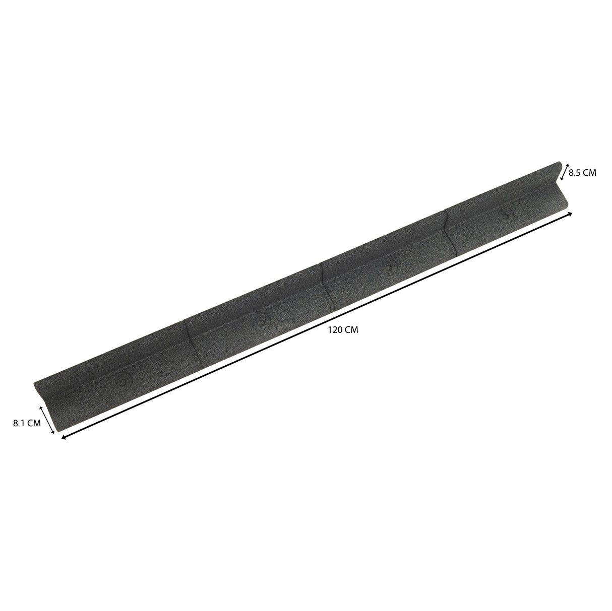 Flexibel gräskant 4 x 1,2 m – Grå