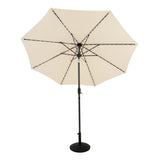 Lutbart LED-Parasoll 2,7 m med Fot – Krämvit