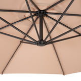 Hängparasoll 3 m med Fyrkantig Fot – Beige