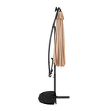 LED Hängparasoll 3 m med Halv Solfjädersfot – Beige