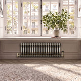 Traditionell 2-kolumnsradiator med ventiler – 300 x 830 mm – Råmetall