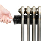 Traditionell 2-kolumnsradiator med ventiler – 300 x 830 mm – Råmetall