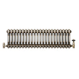 Traditionell 2-kolumnsradiator med ventiler – 300 x 1010 mm – Råmetall