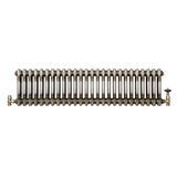 Traditionell 2-kolumnsradiator med ventiler – 300 x 1190 mm – Råmetall