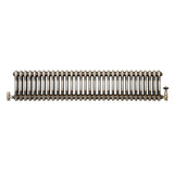 Traditionell 2-kolumnsradiator med ventiler – 300 x 1460 mm – Råmetall