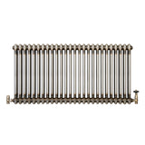 Traditionell 2-kolumnsradiator med ventiler – 600 x 1190 mm – Råmetall