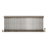 Traditionell 2-kolumnsradiator med ventiler – 600 x 1460 mm – Råmetall