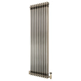 Traditionell 2-kolumnsradiator med ventiler – 1500 x 470 mm – Råmetall
