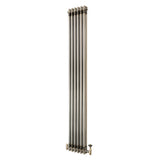 Traditionell 2-kolumnsradiator med ventiler – 1800 x 290 mm – Råmetall