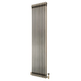 Traditionell 2-kolumnsradiator med ventiler – 1800 x 470 mm – Råmetall
