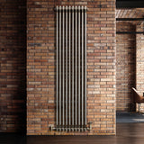 Traditionell 2-kolumnsradiator med ventiler – 1800 x 470 mm – Råmetall