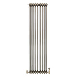 Traditionell 2-kolumnsradiator med ventiler – 1800 x 470 mm – Råmetall