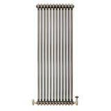 Traditionell 2-kolumnsradiator med ventiler – 1800 x 560 mm – Råmetall