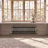Traditionell 3-kolumnsradiator med ventiler – 300 x 830 mm – Råmetall