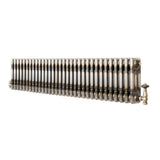 Traditionell 3-kolumnsradiator med ventiler – 300 x 1460 mm – Råmetall