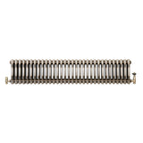 Traditionell 3-kolumnsradiator med ventiler – 300 x 1460 mm – Råmetall