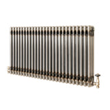 Traditionell 3-kolumnsradiator med ventiler – 600 x 1190 mm – Råmetall