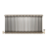 Traditionell 3-kolumnsradiator med ventiler – 600 x 1190 mm – Råmetall