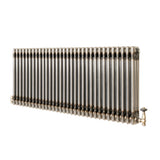 Traditionell 3-kolumnsradiator med ventiler – 600 x 1460 mm – Råmetall