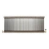 Traditionell 3-kolumnsradiator med ventiler – 600 x 1460 mm – Råmetall