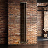 Traditionell 3-kolumnsradiator med ventiler – 1800 x 290 mm – Råmetall
