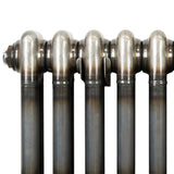 Traditionell 3-kolumnsradiator med ventiler – 1800 x 380 mm – Råmetall