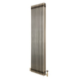 Traditionell 3-kolumnsradiator med ventiler – 1800 x 470 mm – Råmetall
