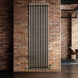 Traditionell 3-kolumnsradiator med ventiler – 1800 x 560 mm – Råmetall