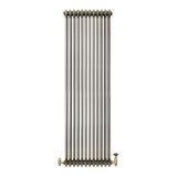 Traditionell 3-kolumnsradiator med ventiler – 1800 x 560 mm – Råmetall