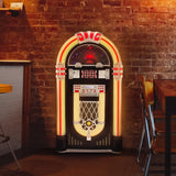 Jukebox med Vinylspelare, Ljudsystem & Belysning