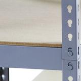 Q-Rax Grå Lagerhyllor / Förvaringshyllor - 90 cm (B) x 180 cm (H) x 50 cm (D)