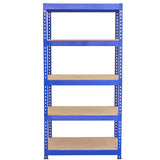 Q-Rax Blå Lagerhyllor / Förvaringshyllor - 90 cm (B) x 180 cm (H) x 50 cm (D)
