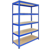 3 x Q-Rax Hyllsystem Blå 90 x 50 x 180cm + 2 x Hyllsystem Blå 120 x 50 x 180cm