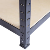 Monster Racking T-Rax Lager- och Garagemetallhyllor, Svart, 90 cm B, 45 cm D, Set om 5