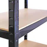 Monster Racking T-Rax Metallförvaringshyllor, Svart, 90cm B, 45cm D