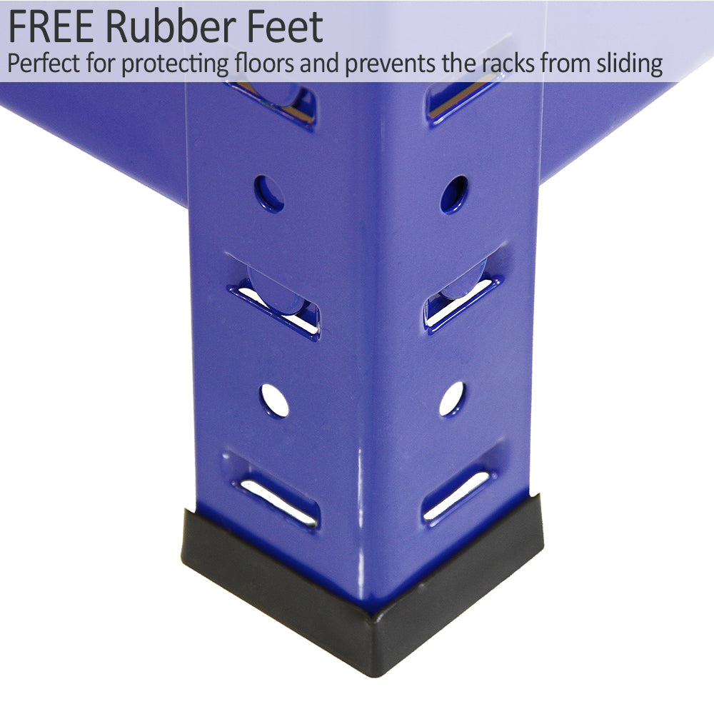 Monster Racking T-Rax Metallförvaringshyllor, Blå, 90 cm B, 45 cm D, Set om 4