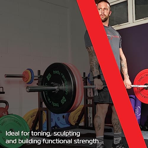 2,1 meter olympisk tyngdlyftningsstång & viktplattor-set