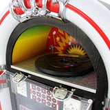 Retro Jukebox Skivspelare för CD och Vinyl med CD-fodral för 40 skivor