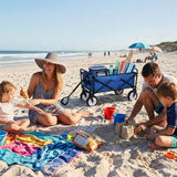 Hopfällbar Terrängvagn för Strand & Festival - Blå