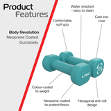 2 neoprenhantlar på 0,75 kg
