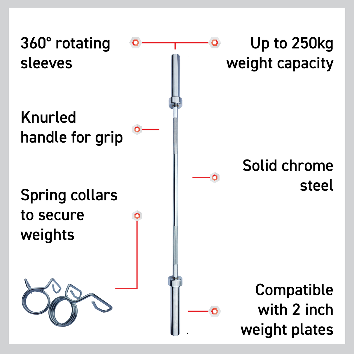 Body Revolution Olympisk Skivstång 4ft - 7ft