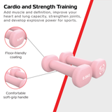 Neoprenbelagda hantlar rosa 2 x 0,5 kg