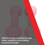 Neoprenbelagda hantlar rosa 2 x 0,5 kg