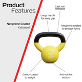 Body Revolution 4 kg Kettlebell med Neoprenöverdrag