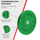 Body Revolution 2 x 10 kg Olympiska Bumpervikter – Grön