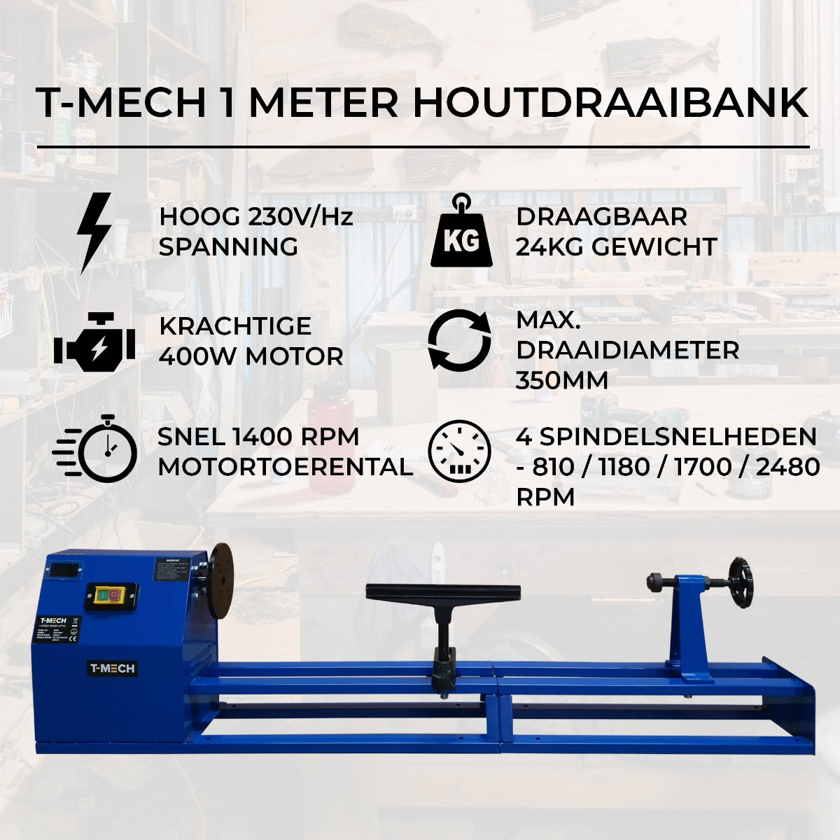 T-Mech Träsvarv med svarvstålset
