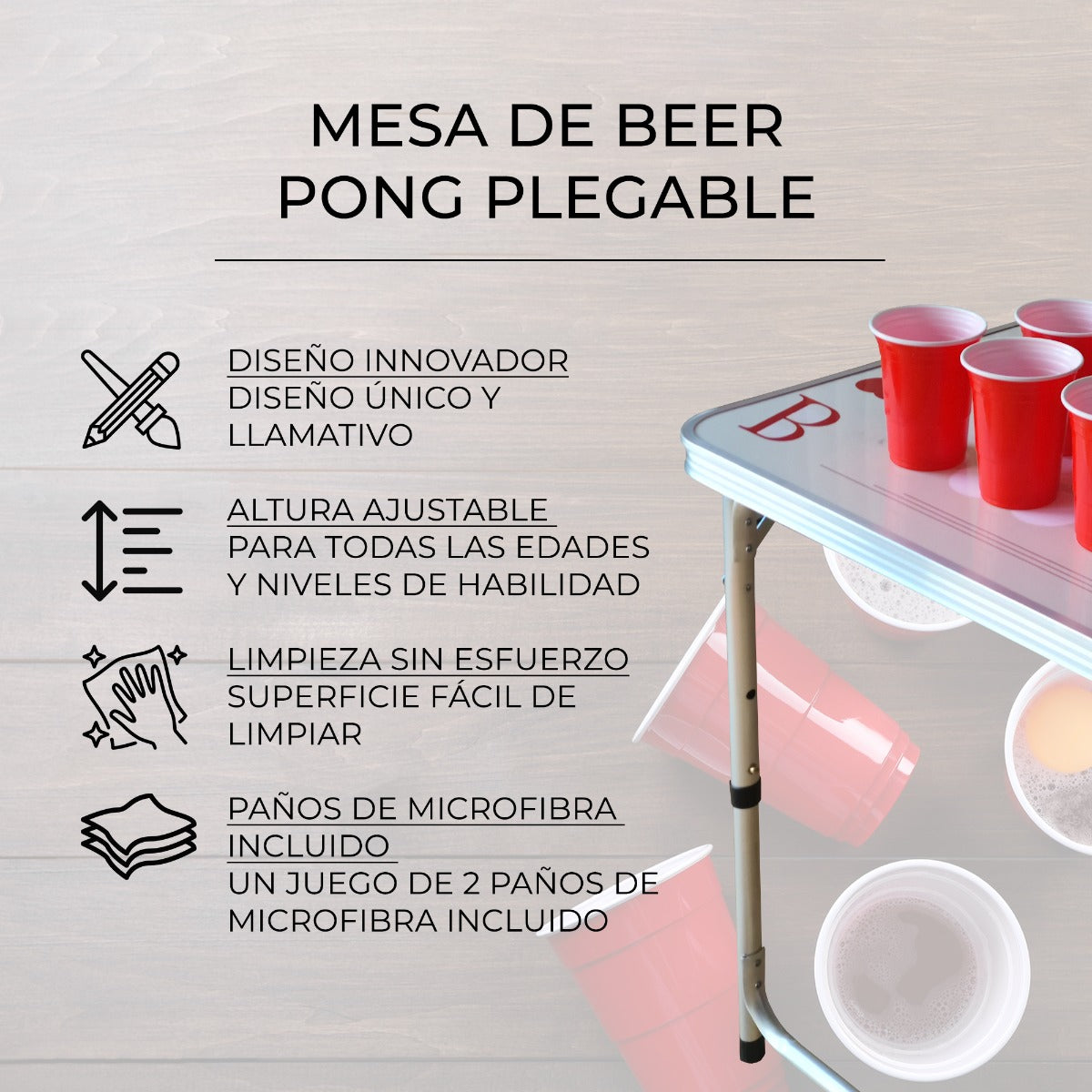 Beer Pong Bord 244 cm