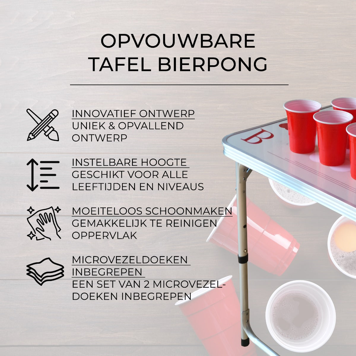 Beer Pong Bord 244 cm